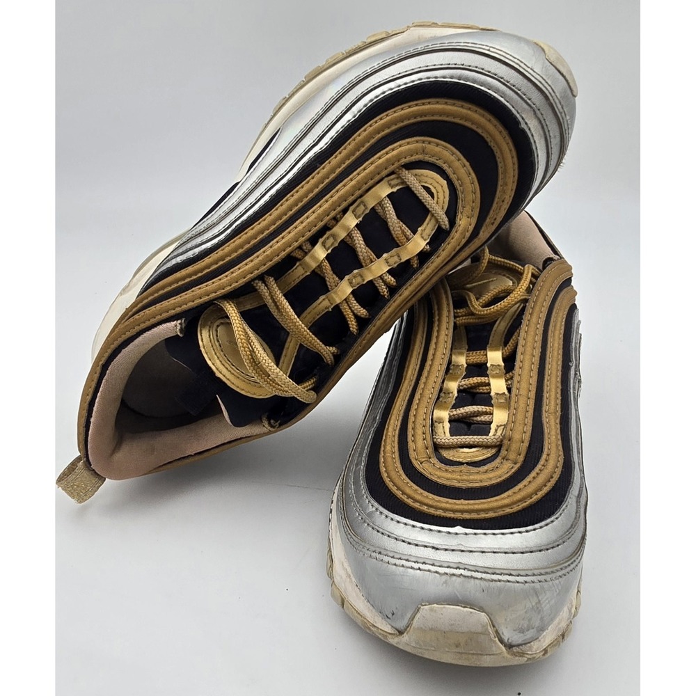 Nike Air Max 97 Metallic Gold Silver Training Shoes AQ4137-700 Womens Size‎ 7 - Picture 14 of 14